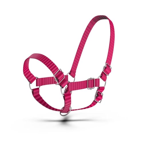 HADZAM Adjustable Nylon Cow Halter | Calf Halter one Halter for (1 Year to Full Size) Easy Adjustable Straps elimates the Need of Ill-Fitting Cattle Halter
