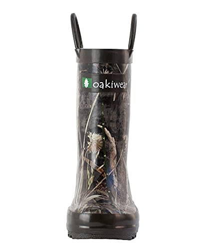 Oaki Kids Rubber Rain Boots With Easy-On Handles, Max-5 Camo, 8T Us Toddler #TOP3