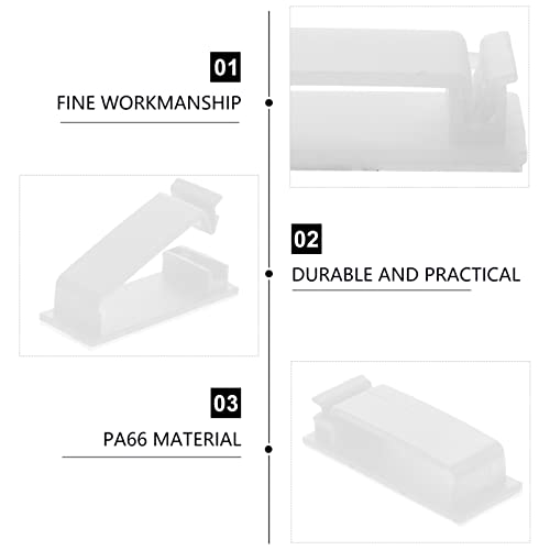 ARTIBETTER 50 piezas Clips organizadores de cables USB para escritorio, clip sujetador de cables para oficina miniatura 3