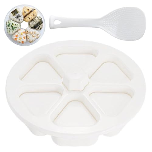 Guoyou Molde De Sushi Para Onigiri, Molde Onigiri De Arroz Con Cuchara De Arroz, Reutilizable Molde Para Sushi Triángulo Molde De Prensa, Para Bolas De Arroz Para Sushi Bento Cocina Japonesa