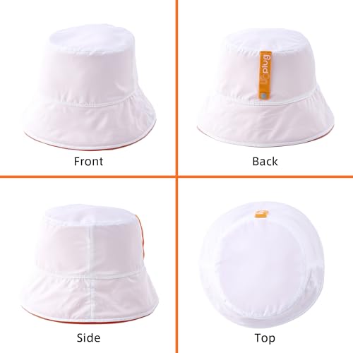 [Unplug]サウナハット 大きめ 裏地メッシュ メンズ レディース 洗える 速乾 BUCKET HAT バケットハット スノーホワイト 3枚目