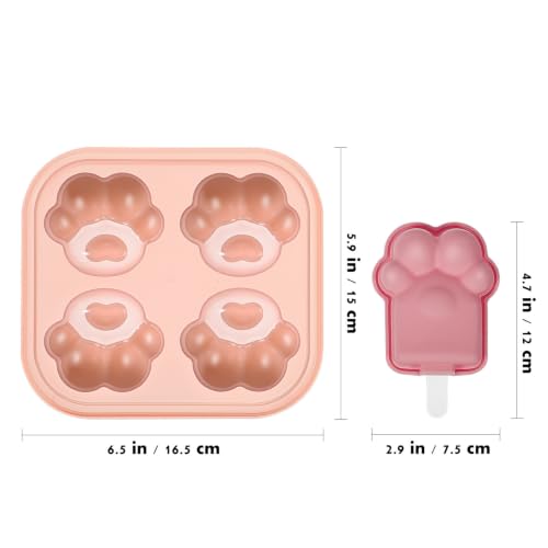 Moldes de Hielo Garras de Gato OUNONA 4 Pzs con Tapa miniatura 2