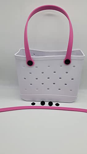 Snappy Resin Beach Bag Handles 4 Rivets (Light Pink)3