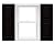 Mid America Raised Panel Vinyl Shutters (1 Pair) - 12 x 51 002 Black