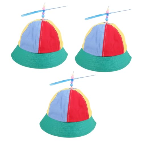 Chapeau de soleil extérieur enfants bucket hat avec hélice en coton pour plage