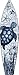 SMART BLONDE Black and White Sea Turtle Novelty Mini Metal Surfboard MSB-214