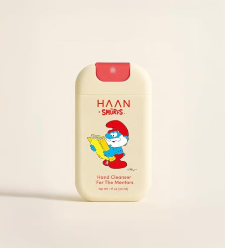 Spray de manos HAAN Pitufos con aloe vera para llevar en tu bolso diario 4