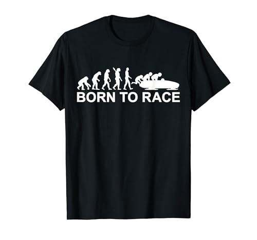 Bobsleigh Tshirts - Evolution born to race bobsleigh T-Shirt