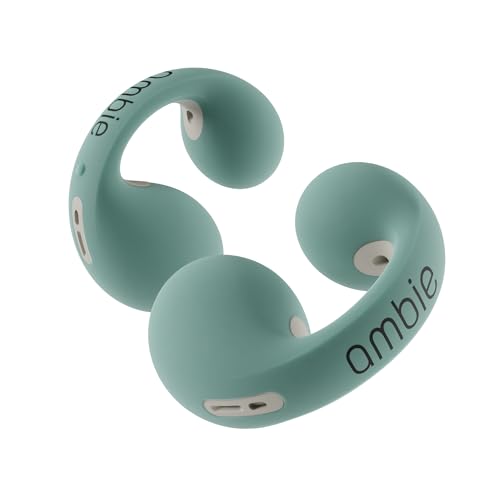 ambie Socks Earbuds Silicone Cover Accessories Compatible with ambie Sound Earcuff AM-TW02 Series (AshGreen)
