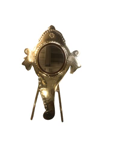 NADAVARAMBA KRISHNA BROTHERSAranmula Shank with Stand Kannadi/Mirror (Mirror Dia 2.5 inch)