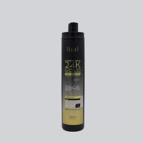 Lisal Cortexplastia 24K Gold Sin Pausa, Alisador Profesional para Cabello, 1000 ml