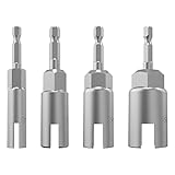Monliful 4 Pack 1/4' Hex Shank, Slot Wing nuts Drill Bit Socket Wrenches Tools Set,Power Wing Nut...