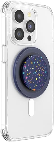 Image of PopSockets Phone Grip for MagSafe, Magnetic Holder, Phone Stand, Navy Blue - French Navy Regrind