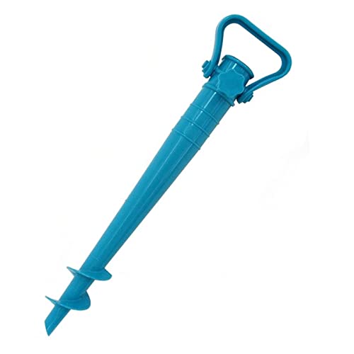 Acan Pack de 2 pies de sombrilla de Playa 41,5 cm, plástico, Soporte de Base de Parasol con Rosca, Clavar fácilmente la sombrilla sin Esfuerzo, Color Aleatorio