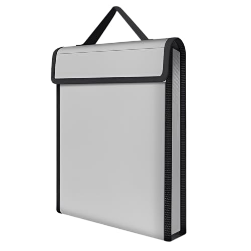 VEOIRXU Bolsa de Documentos Ignífuga Bolsa de Documento Ignífuga y Impermeable 1200℃ Bolsa de Seguridad Ignífuga Bolsa de Documento Grandes para Pasaportes Documentos Dinero (300x230x35mm)