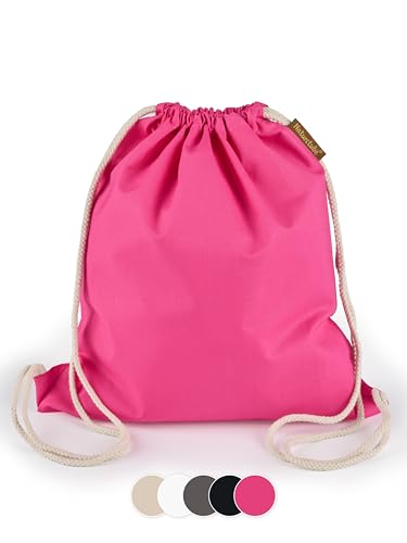 Naturstube® Baumwoll Turnbeutel Rosa Sportbeutel Zuziehbeutel Gymsack Sack...
