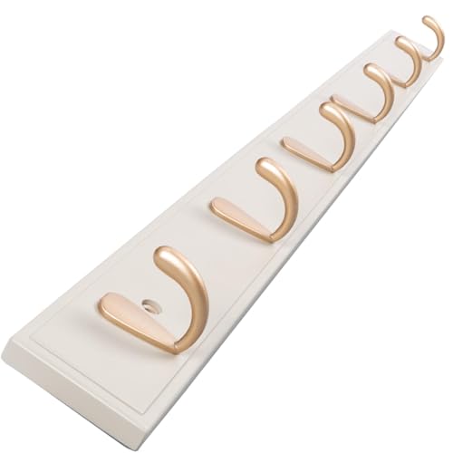 HisweetH Coat Rack Wall Mount Heavy Duty Wall Coat Hanger with 6 Hooks Rail 100% Natural Bamboo Hook Rack Board Clothes Jacket Hanger Coat Rack for Wall Bedroom Entryway(Beige)