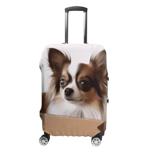 Papillon in The Box Luggage Cover, Washable Elastic Suitcase Cover Protector Fit 18-32 Inch Luggage