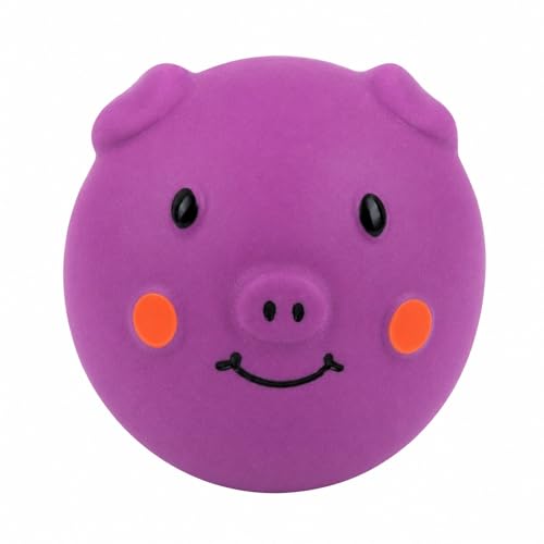 Juguete Squeaky para Perros en Forma de Cerdito Morado