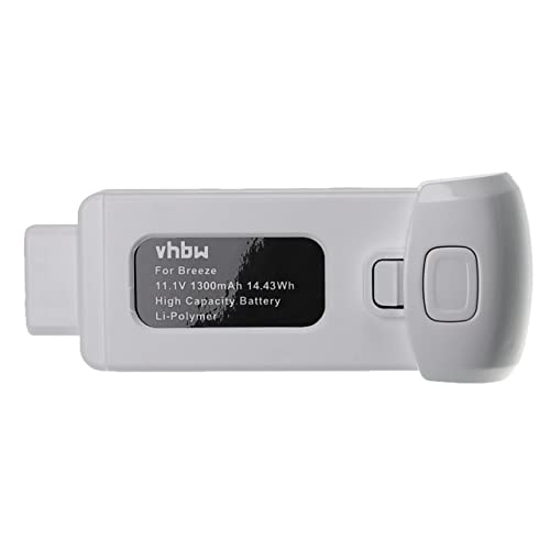 vhbw Batterie Compatible avec Yuneec Breeze, Breeze 4K Drone (1300mAh, 11,1V, Li-polymère)