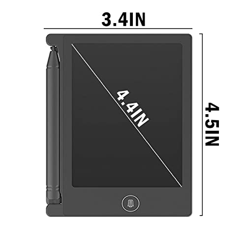 RYGHEWE Paperless Memo Pad Educational Writing Toy, 1PC Electronic Digital Colorful Screen Writing Drawing Board Christmas Birthday Gift for Boys Girls (Black)