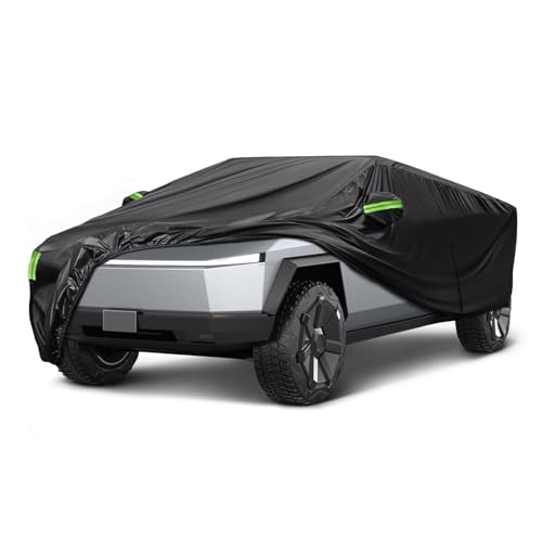 Image of Waterproof 420D Oxford Fabric Car Cover fit Tesla Cybertruck - Reinforced PU Coating, All-Weather Protection, Easy to Install