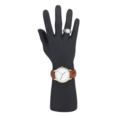 PH PandaHall 1pc Smooth Male Hand Model Black Display Stand Rack Glove Display Rack Mannequin Right Hands Jewelry Display Holder for Rings Bracelet Watch Home Selling Small Business, 11.4
