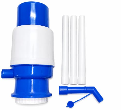 Image of Manual Water Dispenser Pump for 20-25 Litre Bottles | Portable Hand Press Water Pump| Food Grade Material| Easy Installation (Blue and White)