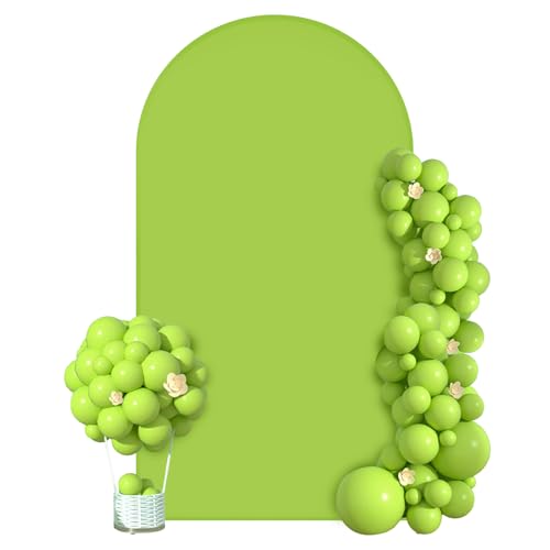 Hahuho Wedding Arch Backdrop Cover(No Arch Stand) Spandex Arch Covers Stretchy Backdrop Wedding Birthday Party Baby Shower Banquet Ceremony Decoration(6FT Green)