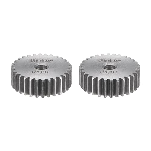 Image of HARFINGTON 2pcs Straight Spur Gear 6mm Bore 30T Mod-1 Hardened 45# Steel Spur Diff Differential Motor Gear RC Car Replacement Parts