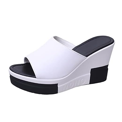 Sandalen Damen Sommer Schwarz Rindsleder gewebte Sohle Plateau Wedge Resort Sandalen Dicke Sohlen Wedges Freizeitschuhe Damen Schuhe Mit Absatz 7 Cm