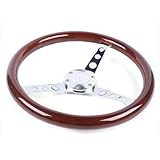 Material de calidad: este producto es un volante de madera maciza y la consola central está hecha de acero de alta calidad. Es resistente al desgaste y tiene una larga vida útil.