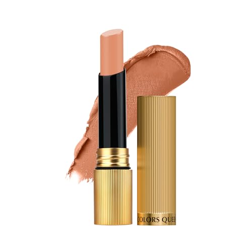 Image of Colors Queen Hold Up Full Day Non-Transfer Matte Lipstick | Long Lasting and Weightless Formula | Intense Color Pay Off | Waterproof Lipstick for Women (121 - Caramel Nude, 4g)