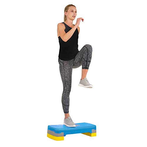 Sunny Health & Fitness Exercise Step Platform, Workout Step, Fitness Stepper, Aerobic Step
