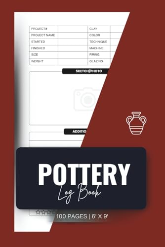 Pottery Log Book: A Guided Project Journal for Glaze Recipes, Kiln Firing Schedules & Artist's Notes