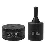 Hydraulic Hole Punch for CH70 CH-70 Machine, 6.5mm Hydraulic Punching Round Die Tool, Upper Mold Dia: 40mm, Lower Mold Dia: 26mm (1pc, Black)
