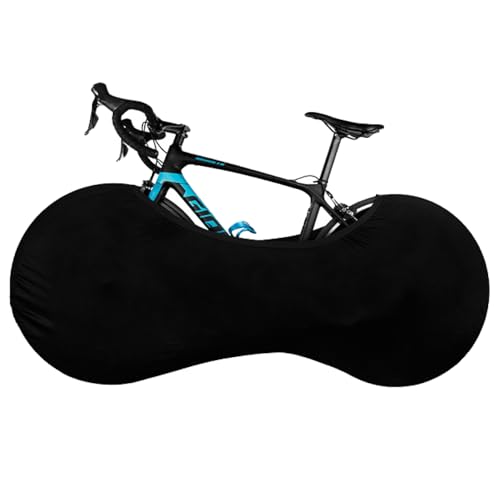 SATOMO 自転車 保管 カバー 室内保管 汚れ防止 伸縮素材 ロードバイク対応 (ブラック)