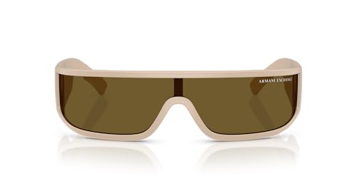 Image of Armani Exchange Mens Ax4153su Universal Fit Sunglasses Matte Beige/Dark Brown Voodoo 40mm