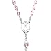 Handmade St. Agatha Catholic Rosary with Pink Beads and Optional Charm, Patron Saint of Breast Cancer Patients