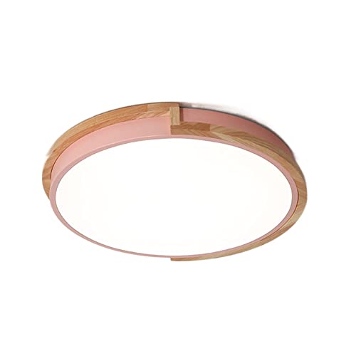 JXYDJH Plafonnier LED Rond Macarons Color, 36 W, Finition Chêne Ultra-mince (50 Cm), Style Moderne, Intensité Variable (3000K-4500K-6000K), Idéal Pour...