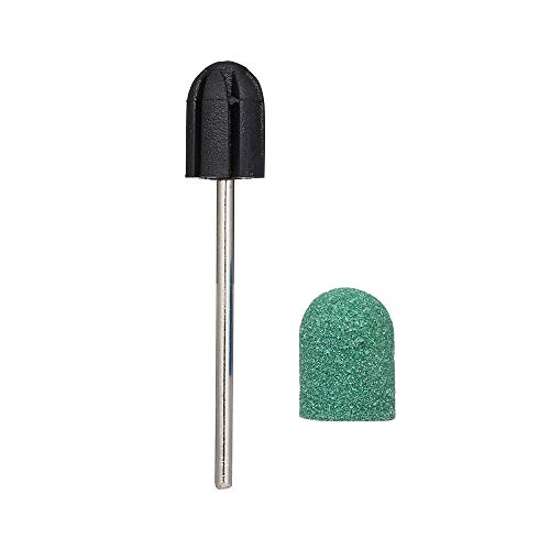 20 pezzi punte per trapano per unghie grana 120# levigatura tappi con 1 presa lucidatura blocco di sabbia manicure accessori pedicure