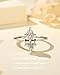 RURULUYA 2CT Elongated Marquise Cut Engagement Ring,Simulated Diamond Promise Ring,925 Sterling Silver 18K White Gold Plated Ring(7#)