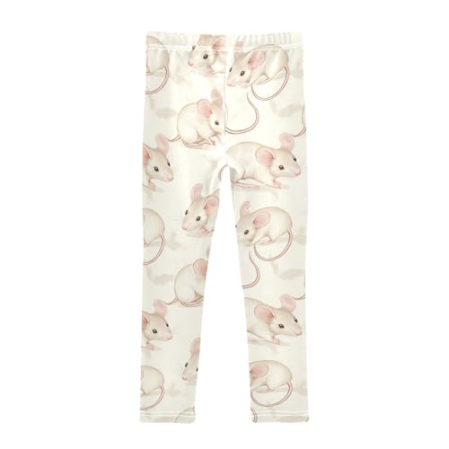 Cute Mice Girls Leggings,Workout Leggings for Girls Toddler Athletic Legging Size for 3-10T2