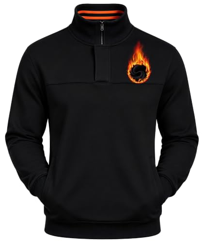 ZITY Men's Quarter Zip Pullover Fleece Lined Sweatshirts (6 Colors)