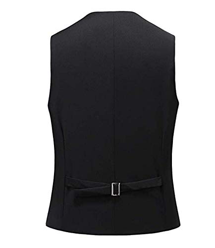 Men's Slim Fit V-Neck Vest Bottons Down Waistcoat 4 Buttons Wedding Party Casual Vest2