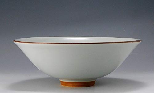 Amazon.co.jp: 鳳凰堂二代 手塚玉堂『白磁 鉄線平茶碗』茶道具 京焼