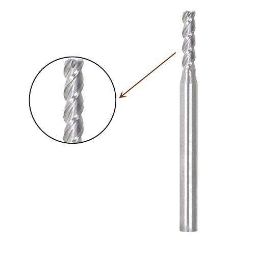 Image of findmall 5Pcs 3 /32 Inch Helix Carbide End Mill Tialn Coated 4 Flute 3 /8 Inch Length of Cut Fit for Aluminum Cut Non-Ferrous Metal Upcut CNC Spiral Router Bit