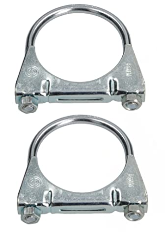 KOTARBAU® - 2 x Exhaust Pipe Clamp 65 mm for Mounting Antennas Pipes, Masts - Universal Hose Clamp for Pipe Fittings