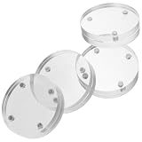 MAGICLULU 4 Stück Runde Acryl Magnetische Fotomagnete mit Einfachem Selbstgemacht Design und Aufklappbarem Rahmen für Kleiner Bilderrahmen und Kreative Dekoration