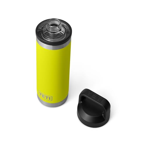 Image of YETI Rambler 18 oz Bottle, Leakproof, Vacuum Insulated, Stainless Steel with Chug Cap, Firefly Yellow